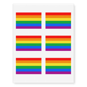 Gay Pride Flag Temporary Tattoos