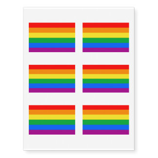 Gay Pride Flag Temporary Tattoos