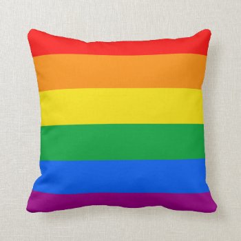 Gay Pride Flag Throw Pillow by PrideFlags at Zazzle