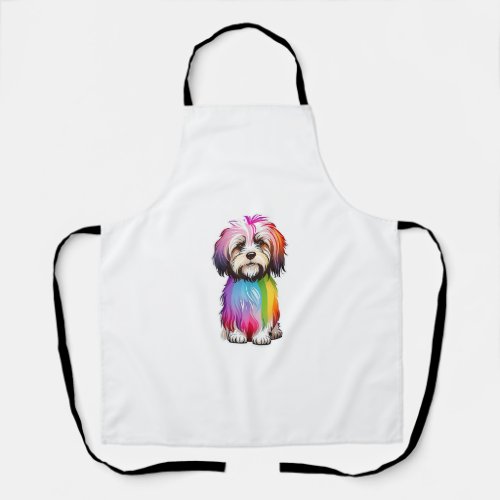 Gay Pride Flag Tibetan Terrier Dog Lover Rainbow P Apron