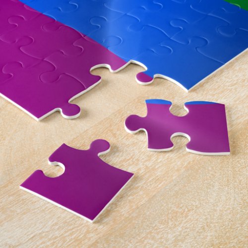 GAY PRIDE FLAG WAVY DESIGN JIGSAW PUZZLE