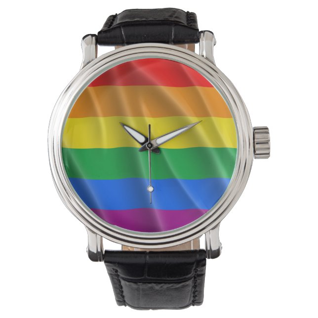 GAY PRIDE FLAG WAVY DESIGN -.png Watch (Front)