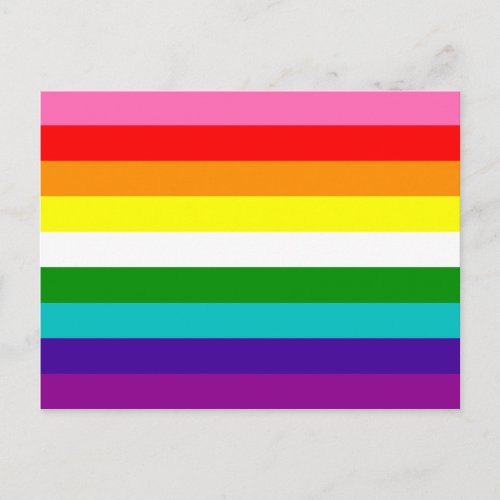 Gay Pride Flag with 9 Stripes Postcard