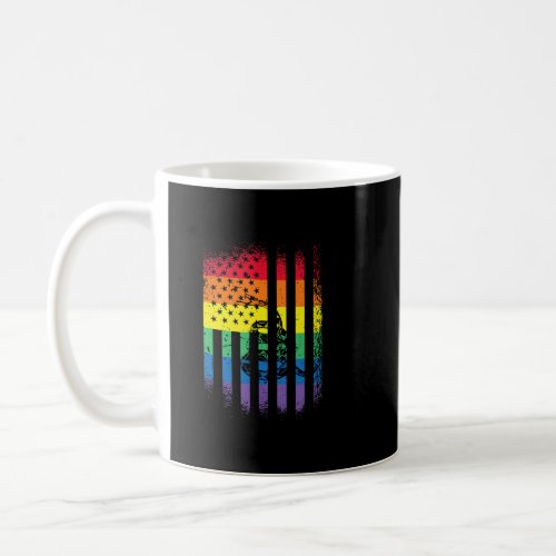 Gay Pride Flag With Gadsden Flag Snake Coffee Mug