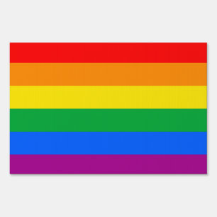 Gay Pride Flag Yard Sign