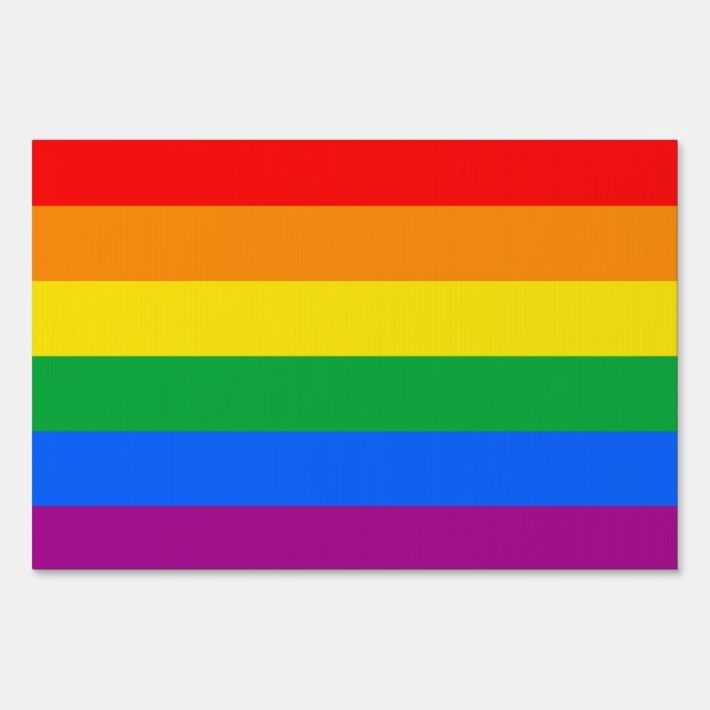 Gay Pride Flag Yard Sign (Front)