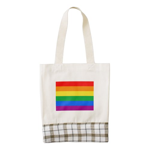 Gay Pride Flag Zazzle HEART Tote Bag