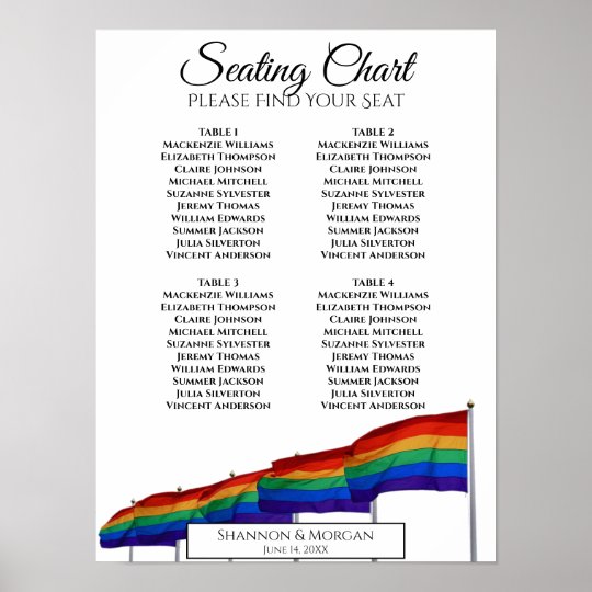 gay-pride-flags-4-table-wedding-seating-chart-zazzle