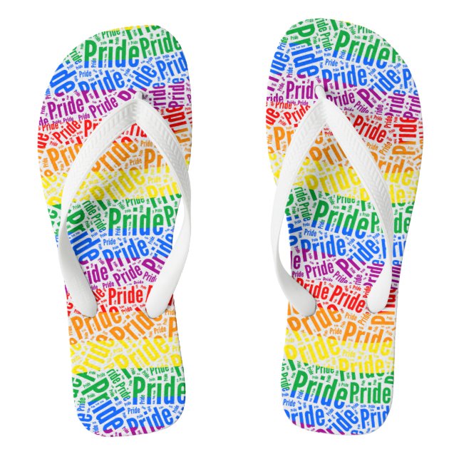 Gay Pride Flip Flops (Footbed)