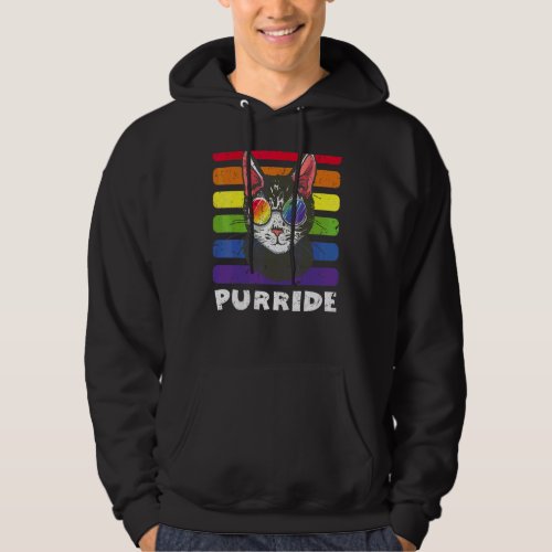 Gay Pride  For Women Men Lgbt Cat Gift Purride Hoodie