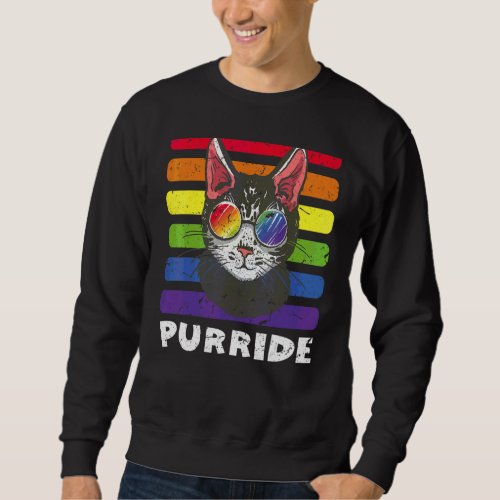 Gay Pride  For Women Men Lgbt Cat Gift Purride Sweatshirt