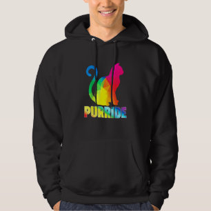 Gay Pride For Women Men Lgbt Cat Purride Hoodie