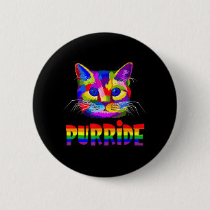 Gay Pride for Women Men LGBT Daddy Cat Gift Purri Button