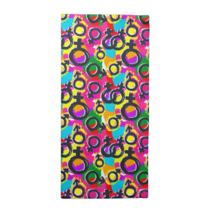 Gay Pride Gender Neon Pattern Cloth Napkin