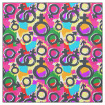 Gay Pride Gender Neon Pattern Fabric