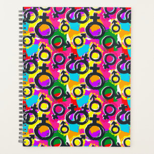 Gay Pride Gender Neon Pattern Planner