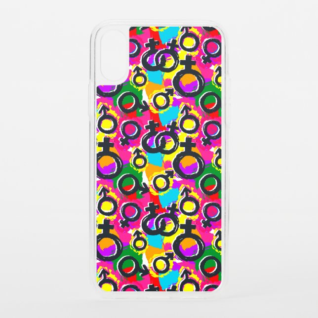 Gay Pride Gender Neon Pattern Uncommon iPhone Case (Back)