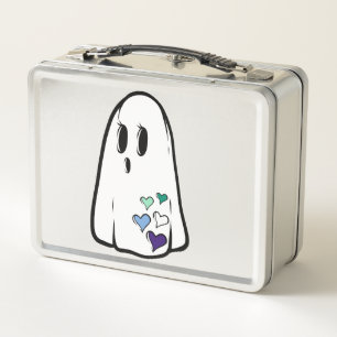 Gay Pride Ghost Metal Lunch Box