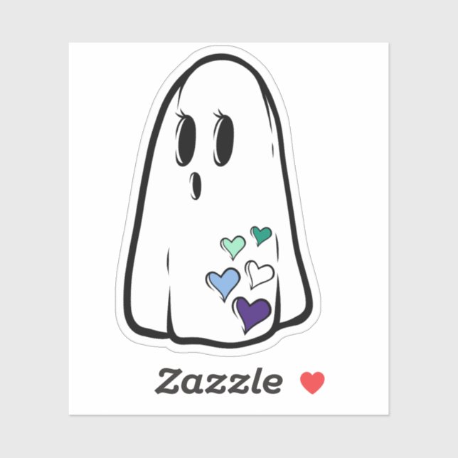 Gay Pride Ghost Sticker (Sheet)