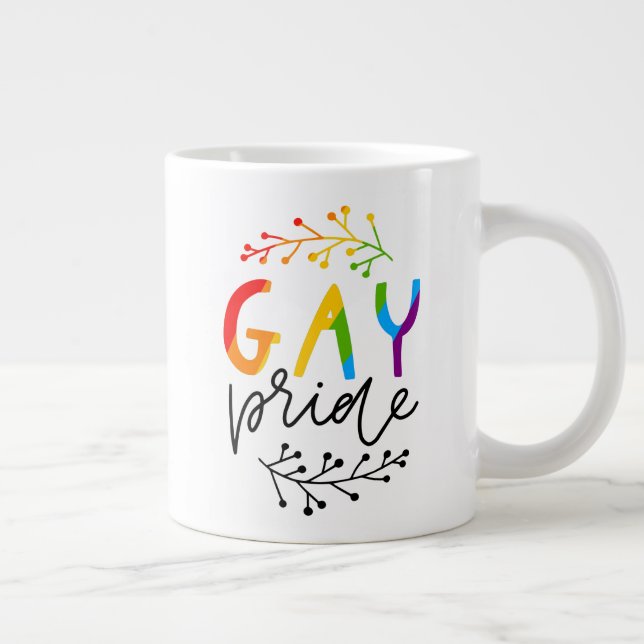 Gay Pride Giant Coffee Mug (Right)