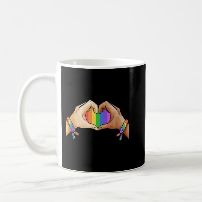 Gay Pride Gif LGBT Rainbow Ice Cream Tee  Coffee Mug (Left)