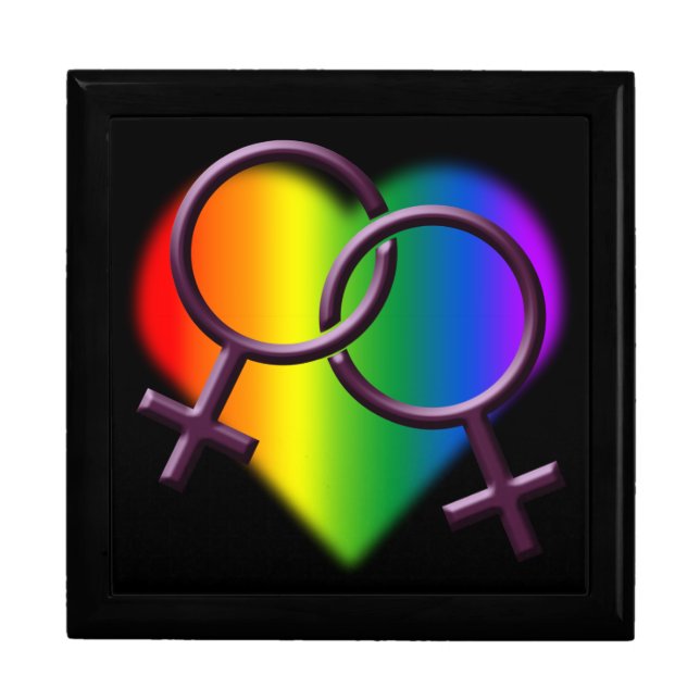 Gay Pride Gift Box Lesbian Rainbow Love Boxes (Front)