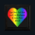 Gay Pride Gift Box Rainbow Love Jewelry Boxes<br><div class="desc">Gay Pride Love Gift Box Customizable Rainbow Love Jewelry Box Personalized Rainbow Love Gift Boxes Gay Pride Rainbow Decor Stylish Custom Same-Sex Wedding Keepsake Box Gifts GBLT Your Name Here Homosexual Men's Keepsake Boxes Accessories for Men Women Home & Office Customizable Homosexual Pride Jewelry Boxes Original Rainbow Love Boxes Gifts...</div>