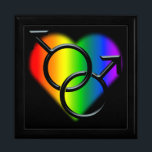 Gay Pride Gift Box Rainbow Man Love Jewelry Boxes<br><div class="desc">Rainbow Love Gift Box Customizable Gay Pride Jewelry Box Personalize Man Love Gift Boxes Gay Pride Decor Stylish Custom Same-Sex Love Keepsake Box Gifts GBLT Your Name Here Homosexual Love Boxes Accessories for Men Women Home & Office Customizable Homosexual Pride Jewelry Boxes Original Rainbow Love Boxes Gifts & Gay Pride...</div>