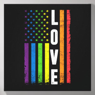 Gay Pride Gifts Men Women LGBT Rainbow Flag Gay Lo Canvas Photo Tile