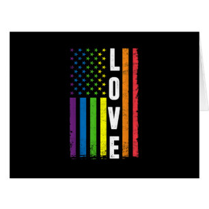 Gay Pride Gifts Men Women LGBT Rainbow Flag Gay Lo Cards