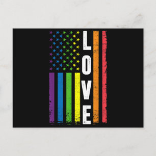 Gay Pride Gifts Men Women LGBT Rainbow Flag Gay Lo Holiday Postcard
