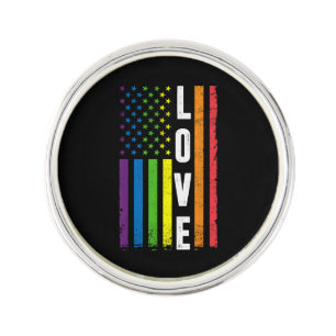 Gay Pride Gifts Men Women LGBT Rainbow Flag Gay Lo Lapel Pin