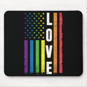Gay Pride Gifts Men Women LGBT Rainbow Flag Gay Lo Mouse Pad