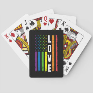 Gay Pride Gifts Men Women LGBT Rainbow Flag Gay Lo Poker Cards