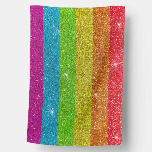 Gay Pride Glitter Rainbow Stripes LGBTQ Equality House Flag