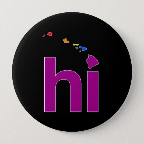 GAY PRIDE HAWAII _ WHITE _png Pinback Button