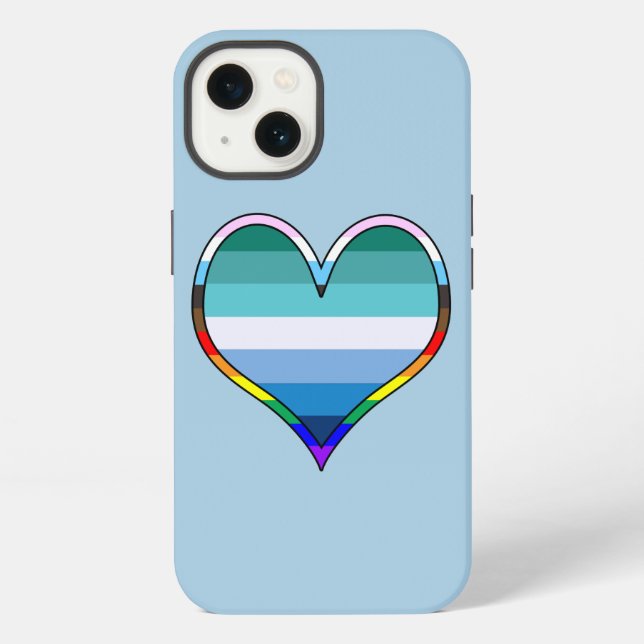 Gay Pride Heart Case-Mate iPhone Case (Back)