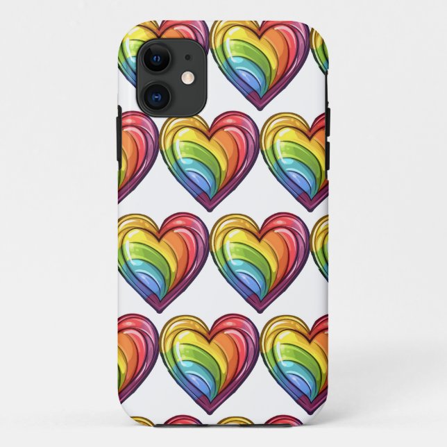 Gay pride heart design Case-Mate iPhone case (Back)