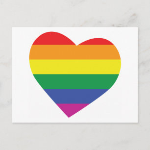 Gay Pride Heart Postcard