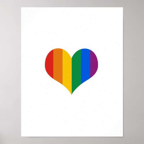 Gay Pride Heart Poster