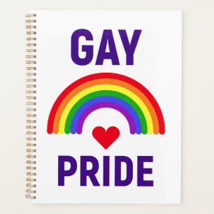Gay Pride   Heart & Rainbow Planner
