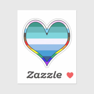 Gay Pride Heart Sticker