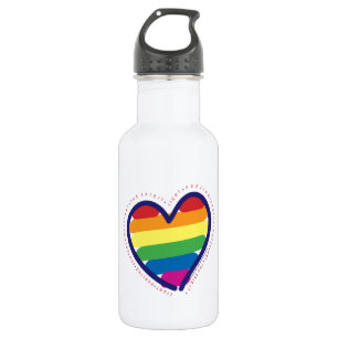 Gay Pride Heart Water Bottle