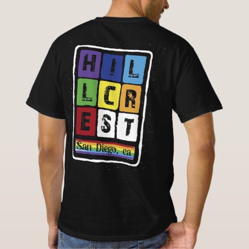 Gay Pride Hillcrest San Diego California Retro Vin T_Shirt