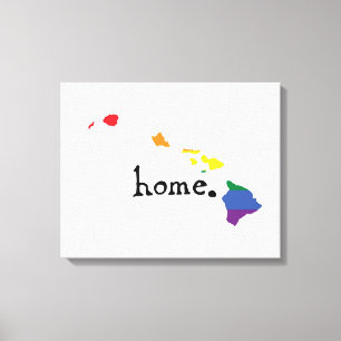 Gay Pride Home Hawaii Canvas Print