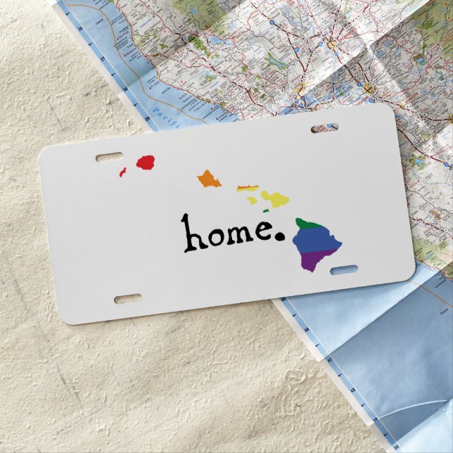 Gay Pride Home | Hawaii License Plate (In Situ)