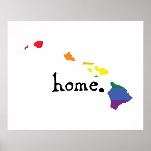 Gay Pride Home  Hawaii Poster