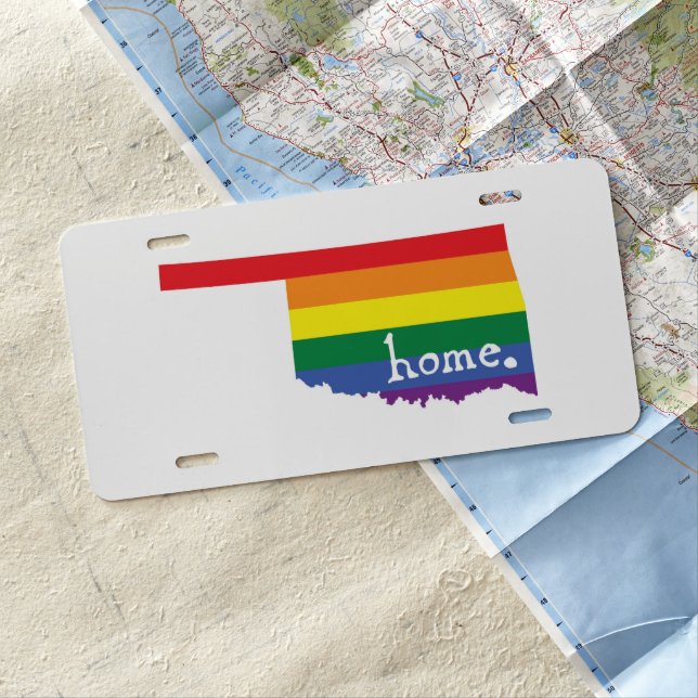 Gay Pride Home | Oklahoma License Plate (In Situ)