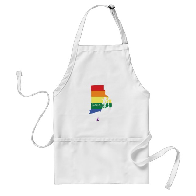 Gay Pride Home | Rhode Island Adult Apron (Front)