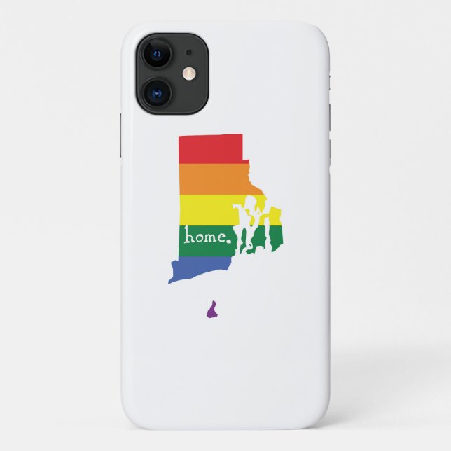 Gay Pride Home | Rhode Island Case-Mate iPhone Case (Back)